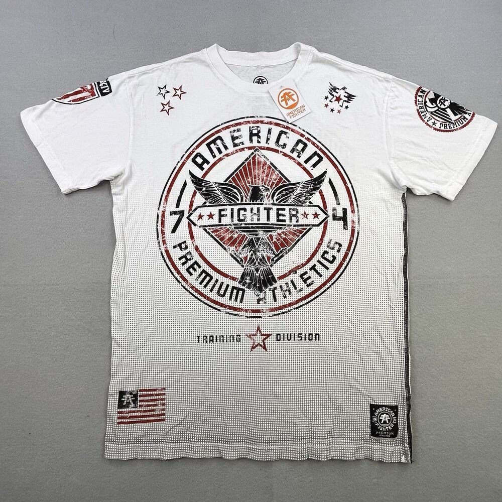 American Fighter T-Shirt Men’s L White Training Division Premium Athletics